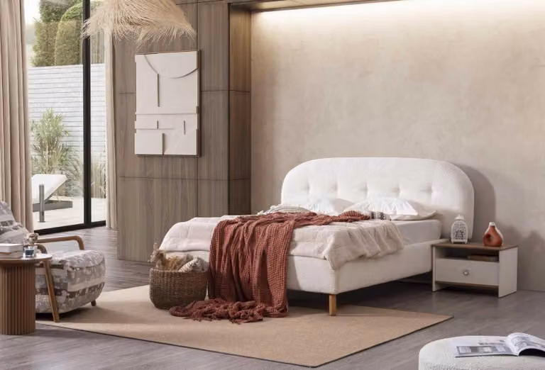 Letto Comodino Camera da letto Stile moderno Colore bianco Nuovo Legno Comodo