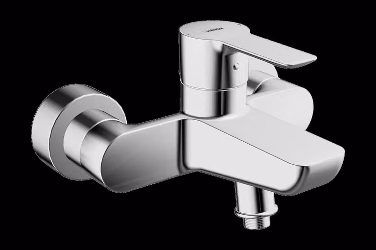 HANSA HANSALIGNA Mitigeur de bain et douche, avec dispositif de sécurité, saillie : 152mm, chrome, 06742103, 06742103