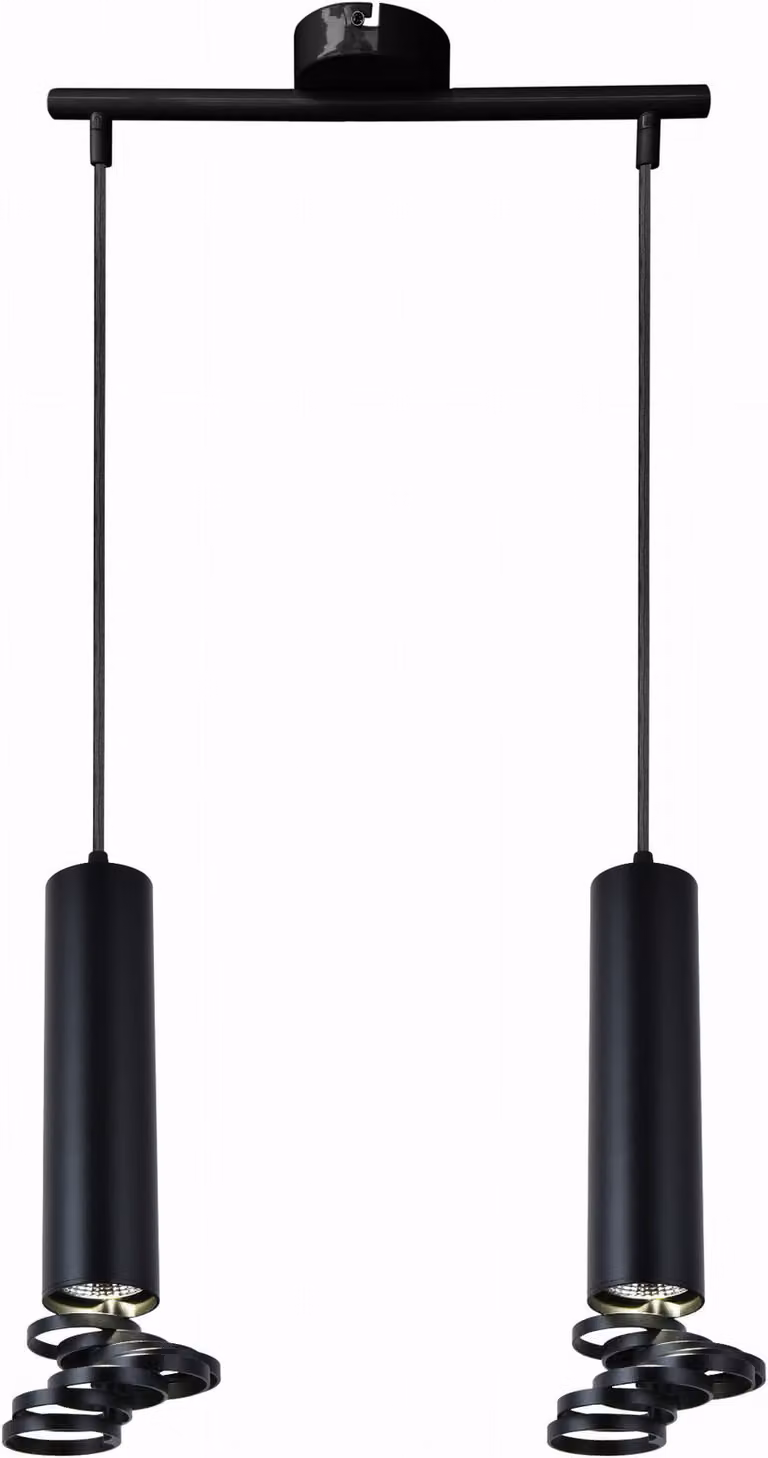 Lampada a sospensione TUBA 2X50W GU10 6/30 NERO 32-78650 Candellux