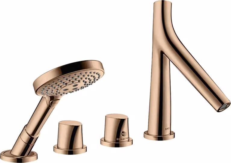 hansgrohe AXOR Starck Starck Organic 4 trous pour jante de carrelage avec thermostat, 2 consommateurs, 12426300, 12426300