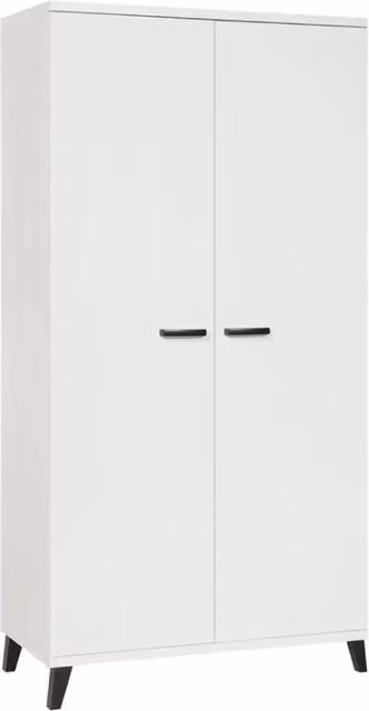 Armadio bambino 2 porte DANAÉ – Bianco opaco – Organizzazione funzionale e design minimalista