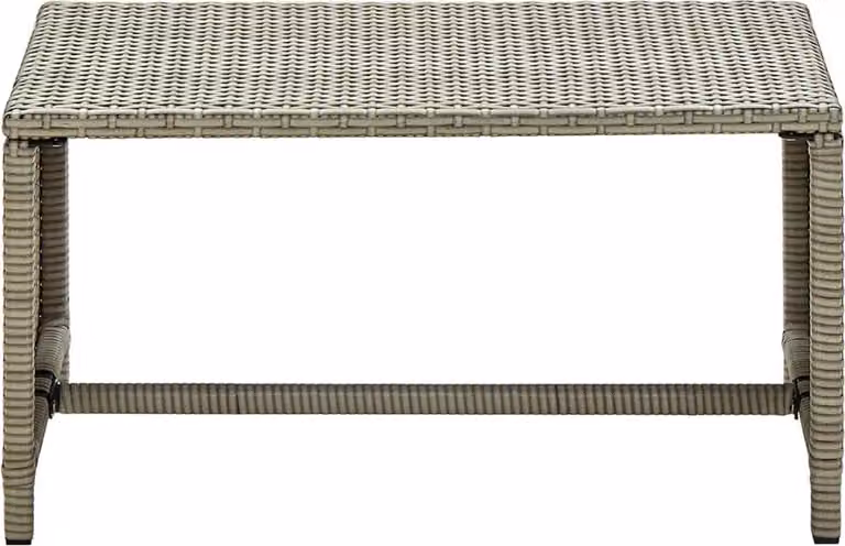 Tavolino da Salotto Beige 70x40x38 cm in Polyrattan