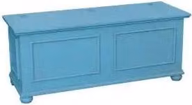 Cassapanca in legno Shabby chic mod cipolla azzurro anticato