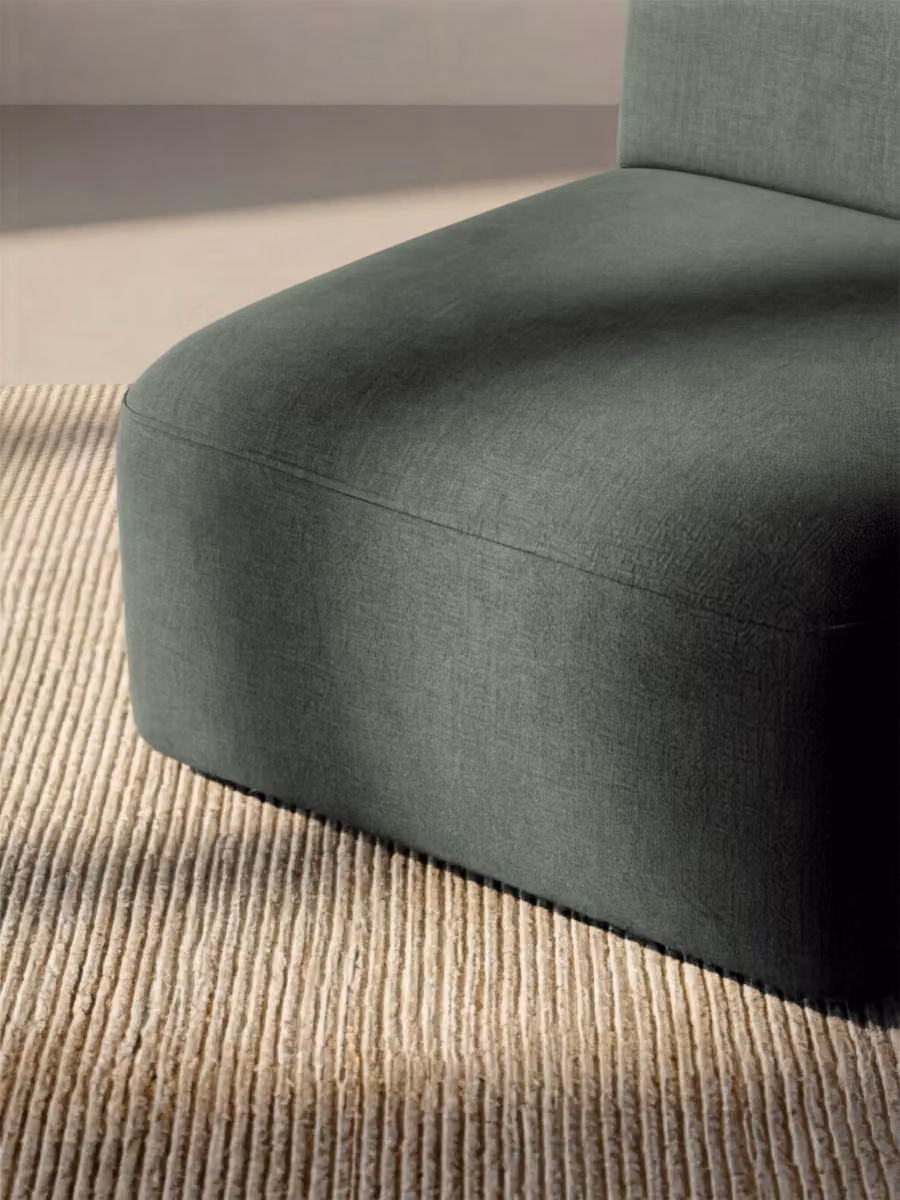 Poltrona Fremont rivestita in tessuto verde Kenay Home – 2