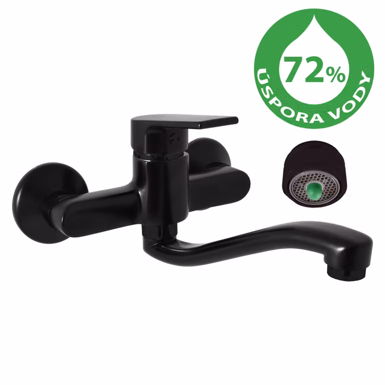 Rubinetto da cucina RAV Slezák Vlatava VTE401.0/26CMAT nero