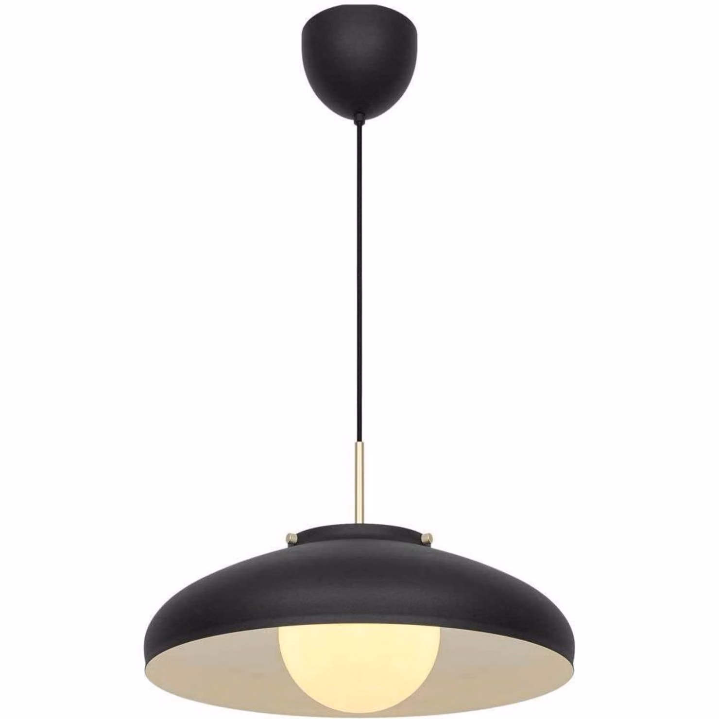 DFTP by Nordlux Lampada a sospensione Latif, dimmerabile, Nero, Soggiorno / Sala da pranzo, Ottone, Scandinavo, Lampada a sospensione