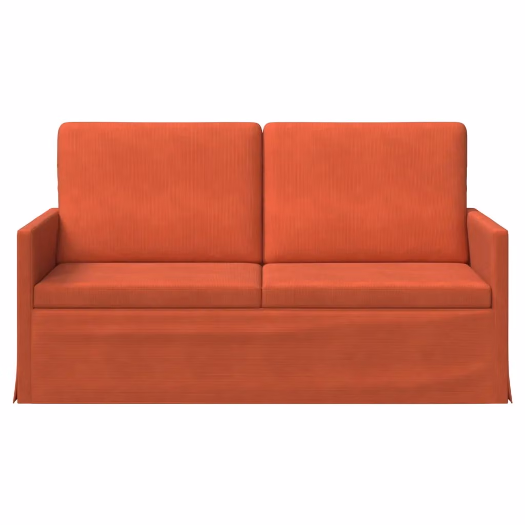 Divano a 2 posti moderno vidaXL in tessuto rosso arancio con struttura in metallo L: 150 cm, P: 81 cm, H: 82 cm – 2