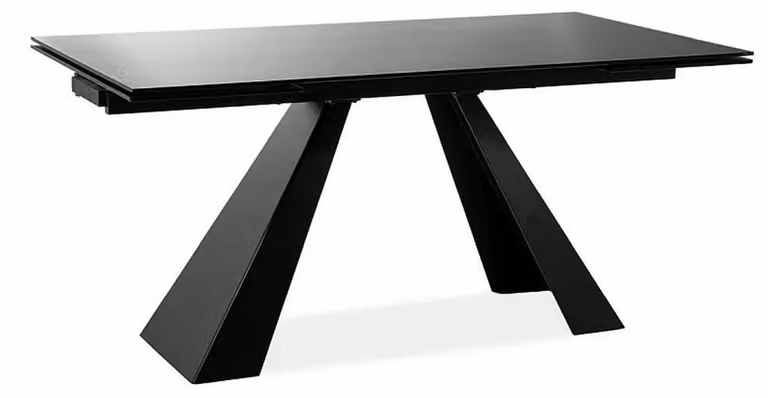 FURNLUX Tavolo da pranzo Salvadore, nero, 160 cm / Colore principale: / Dimensioni: