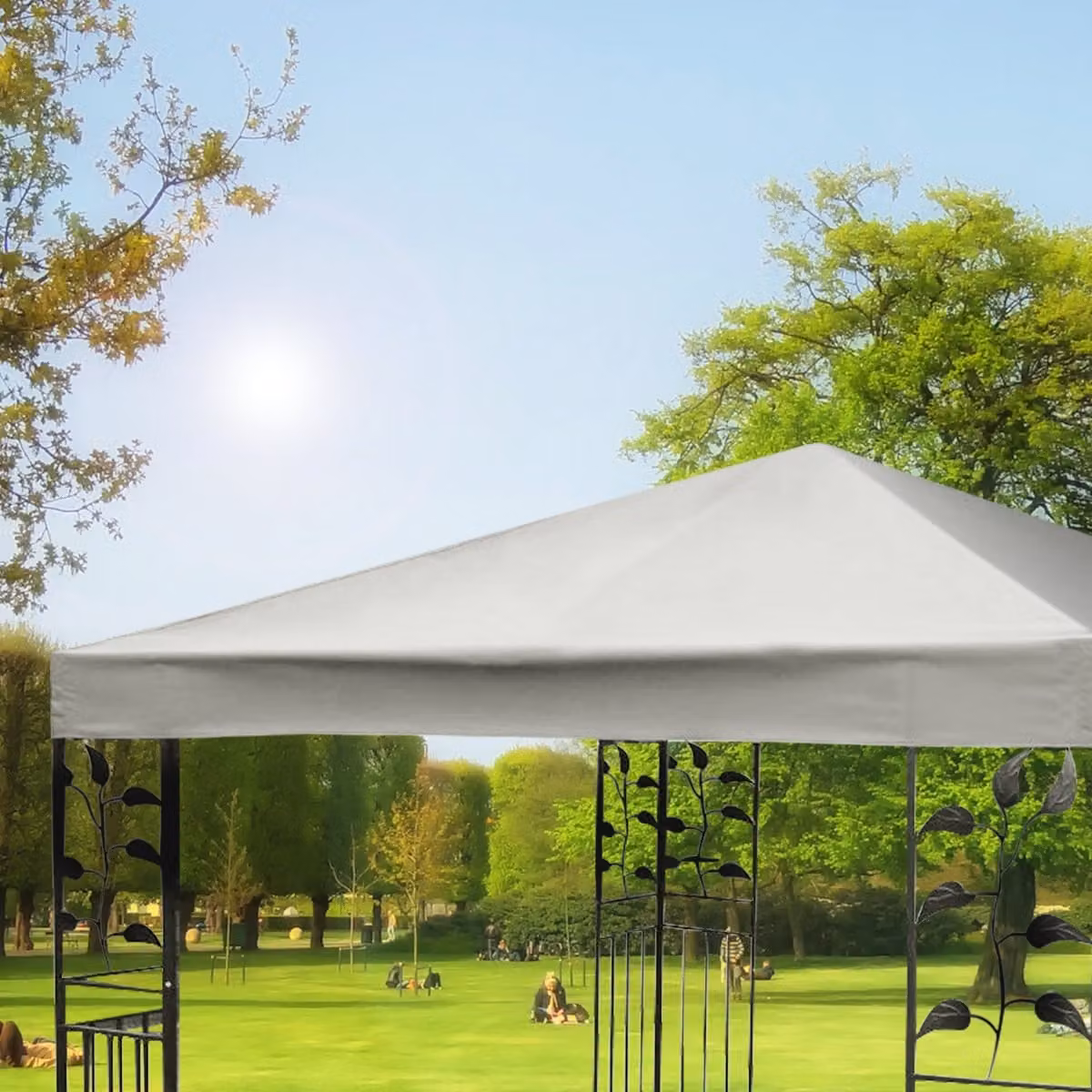 Telo di ricambio per gazebo da sole Costway in poliestere, colore beige, 3x3 m