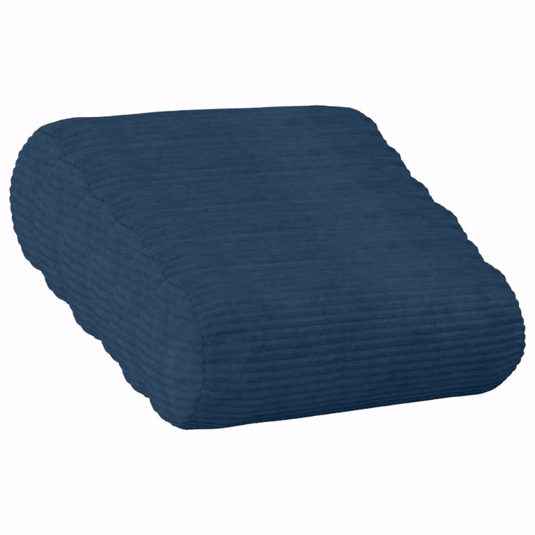 Set di 6 federe rotonde vidaXL HEERLEN in velluto a coste blu navy, Ø 15 x 40 cm