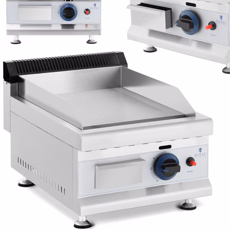 Expondo Royal Catering Barbecue a gas - 35 x 40 cm - liscio - 3.000 W - Propano/Butano - 0,03 bar