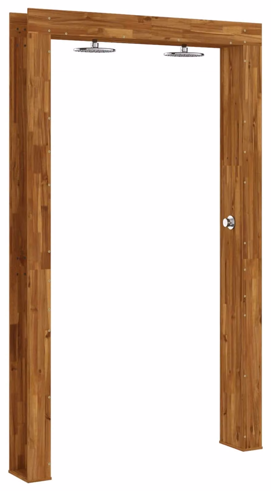 Doccia esterna, 226 cm di altezza. Realizzata in legno di acacia e acciaio inossidabile