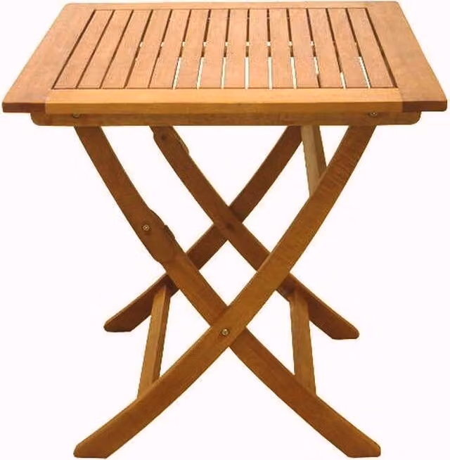 Tavolo pieghevole Catar 80x80 cm naturale