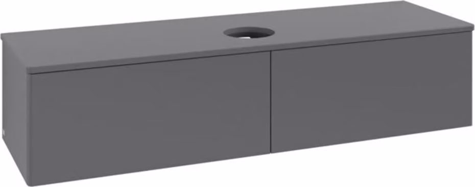 V&B Mobiletto senza struttura frontale - illuminazione Antao 160x50cm, WBP colore Lac, Anthrac. m Lac