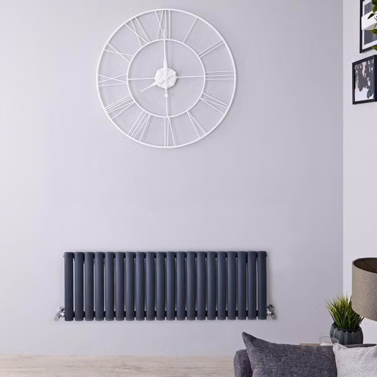 Radiatore di Design Orizzontale Antracite - 640W - 400 x 1180mm - Revive