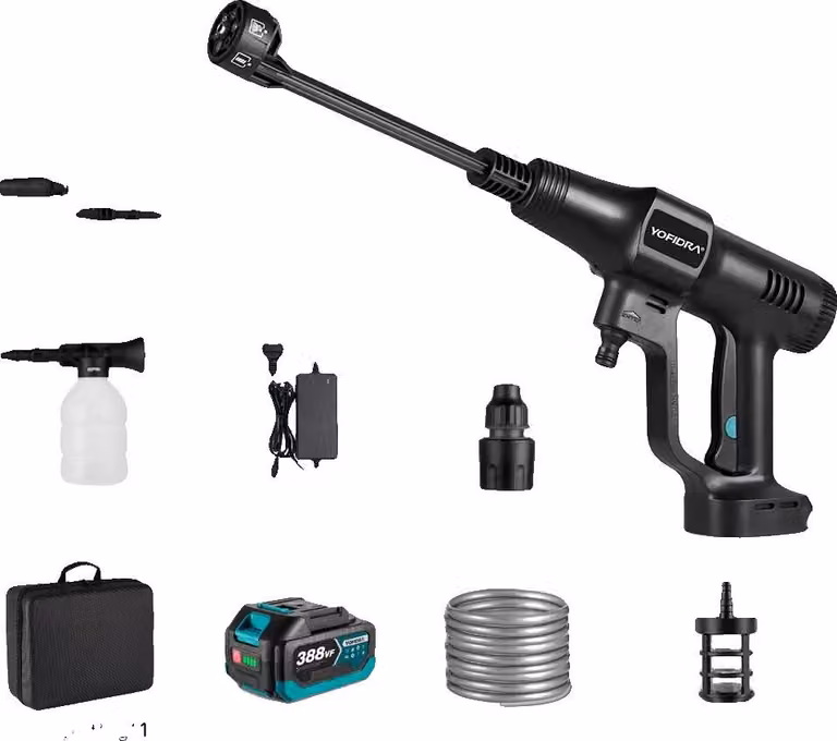 Idropulitrice ad alta pressione, senza fili, motore brushless, 1 batteria