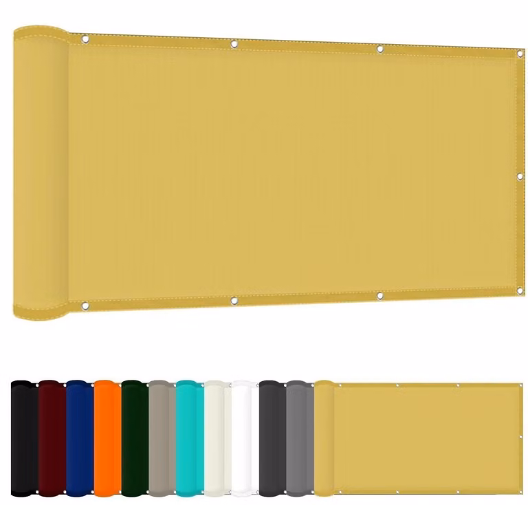 Tessuto per tende da sole, 75 x 450 cm, idrorepellente, protezione UV, poliestere, color crema