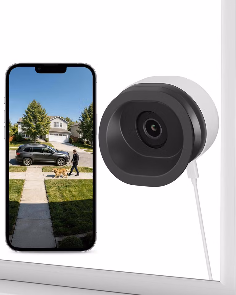 Telecamera per finestre Wi-Fi A60 Pro 2K 3MP, visione notturna a colori, rilevamento intelligente (IA), montaggio magnetico