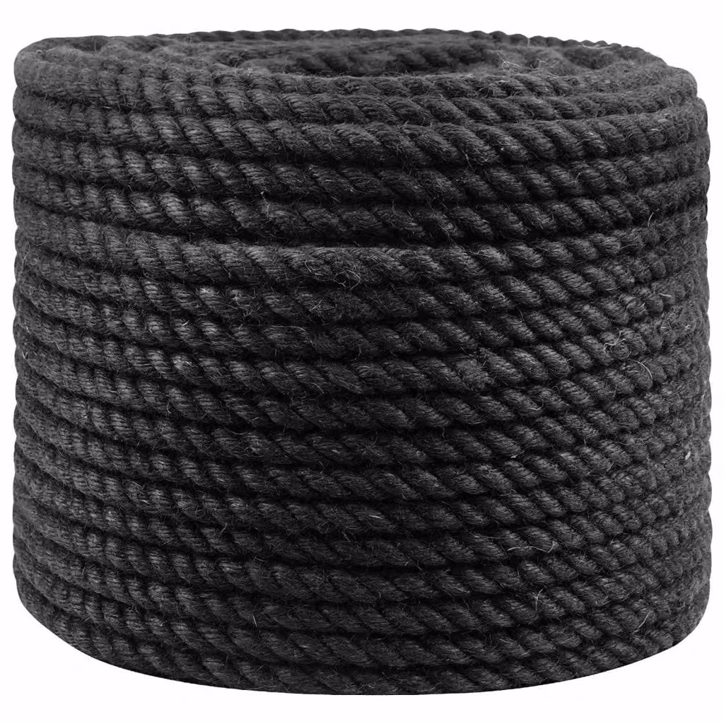 Corda di juta nera vidaXL per uso ornamentale, diametro: 120 mm – 2