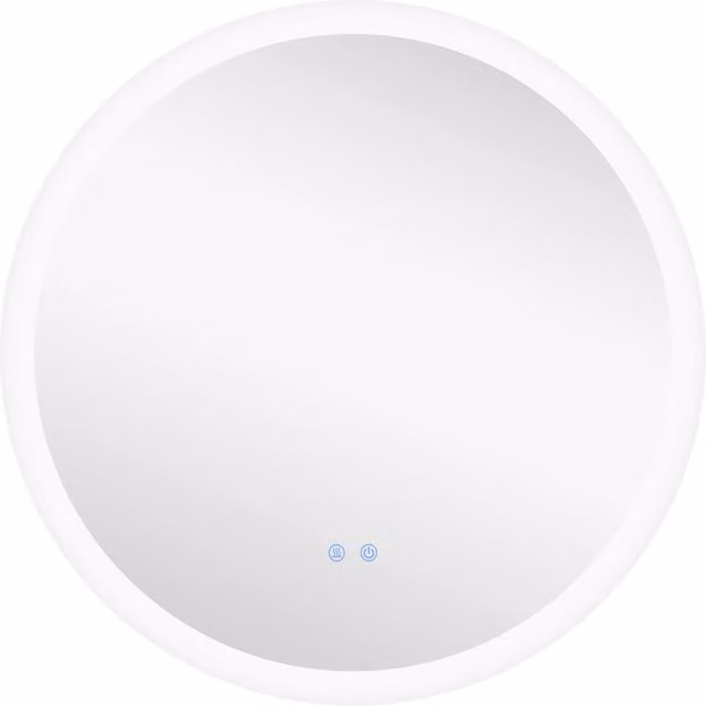 Specchio da Bagno Zephmum con Luci LED Antivaho e Touch Switch, Bianco, L: 70 cm, H: 70 cm
