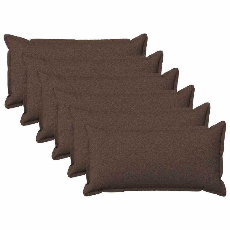 Set di 6 federe vidaXL HOUTEN color tortora, L/P: 40 x 80 cm