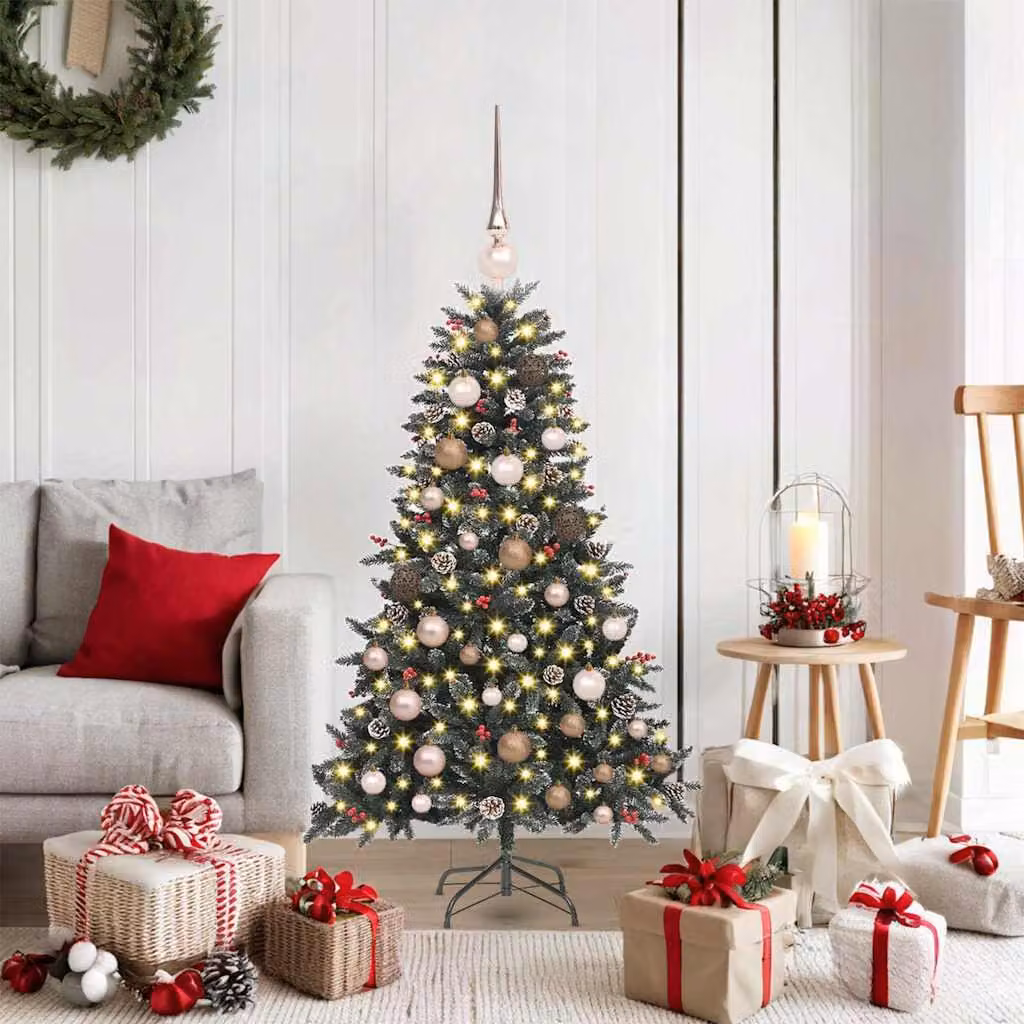Maison Exclusive - Albero di Natale artificiale, verde, 120 cm, realizzato in PVC, plastica e acciaio