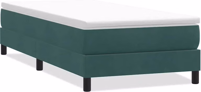 Maison Exclusive - Giroletto a Molle senza Materasso Verde Scuro 90x210 cm Velluto