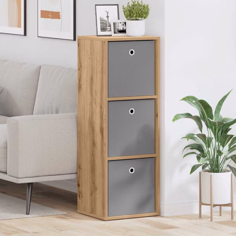 Credenza minimalista vidaXL in rovere marrone L/P/H: 35 x 32 x 99,5 cm