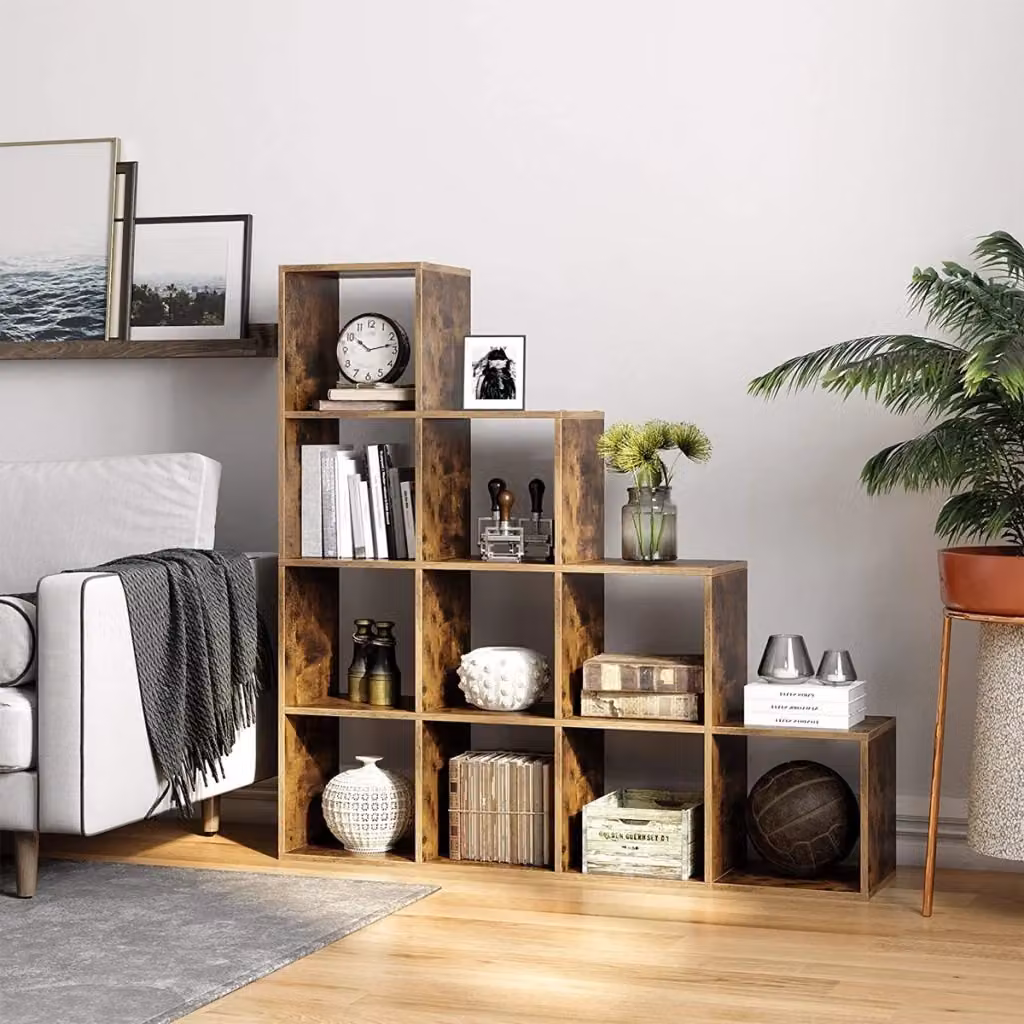 Libreria a scala stile rustico KENDRA HOME in MDF marrone L/P/H: 41 x 15 x 41 cm – 2
