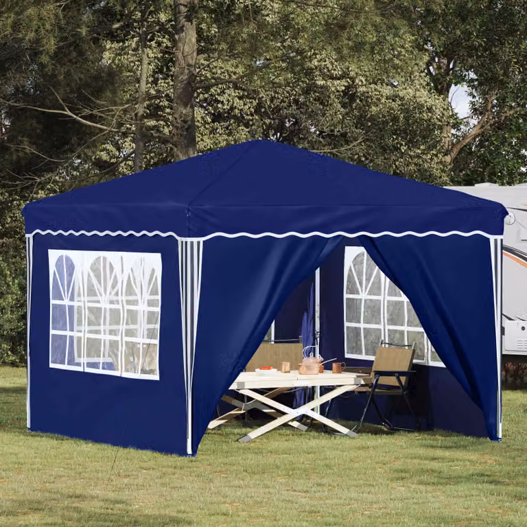 Tenda per feste a pop-up vidaXL in tessuto Oxford blu, L/P/H: 288 x 288 x 245 cm