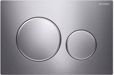 Placca di comando Geberit Sigma 20 con doppio tasto in finitura cromata argento – 1