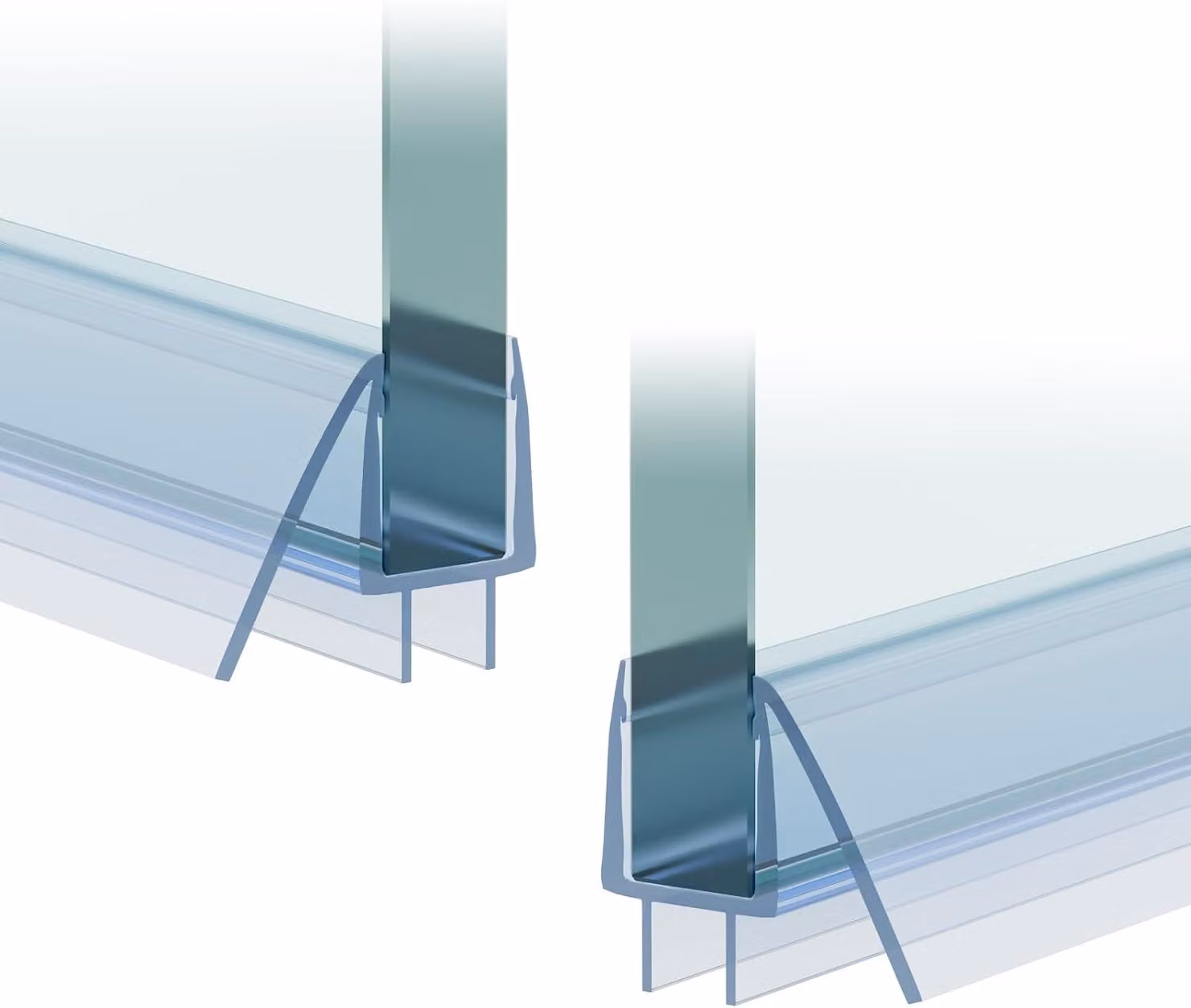 Guarnizioni di ricambio per cabine doccia - 60 cm - Profilo guarnizione - Guarnizione per porte doccia - Spessore vetro 8-10 mm