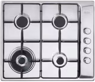 Piano cottura a gas DLI 46 ASDV DeLonghi 60 cm 4 bruciatori doppia corona