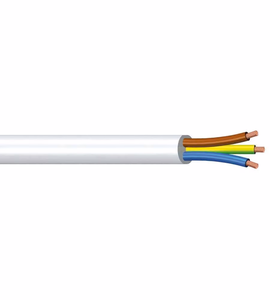 Cavo tripolare Poly Pool bianco sezione 3 x 1 mm² lunghezza 25 m