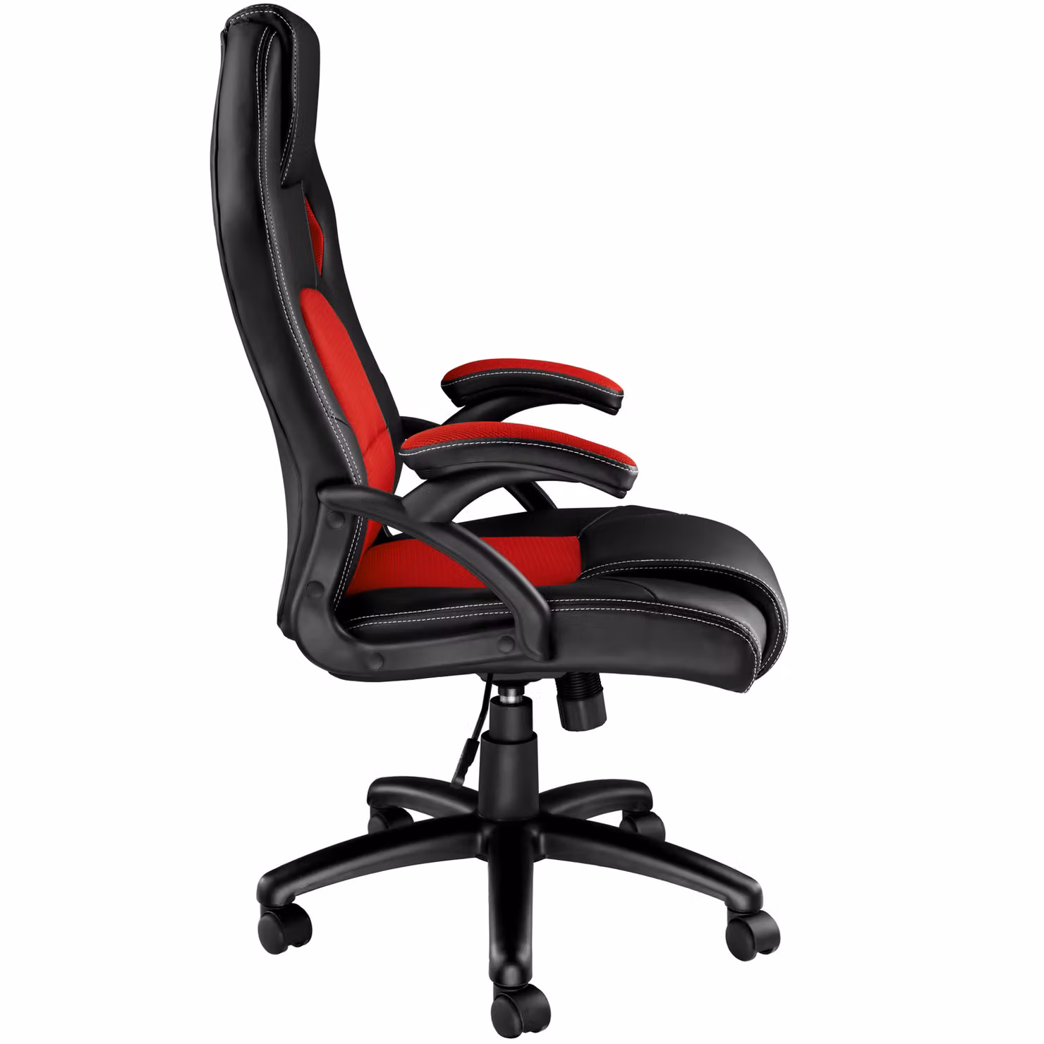 Sedia da gaming Tyson Tectake nero e rosso con regolazione in altezza e seduta in ecopelle e tessuto – 2