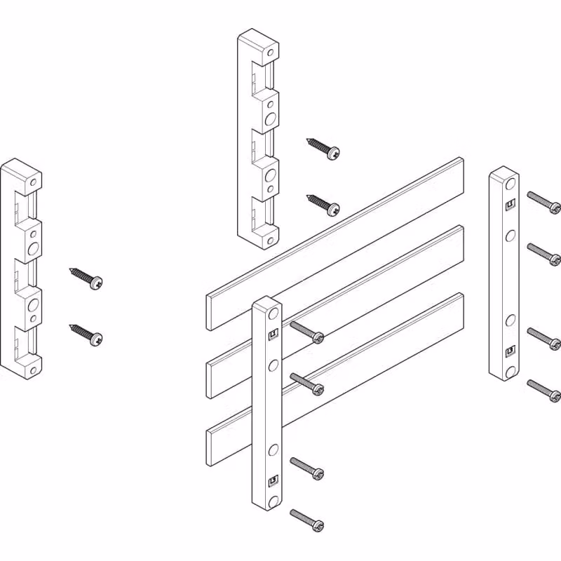 Modulo sbarra collettrice ABN 1FB/2RE 60 mm con CU 30x5 mm, a 3 poli, EBM 70 mm MTSC12743