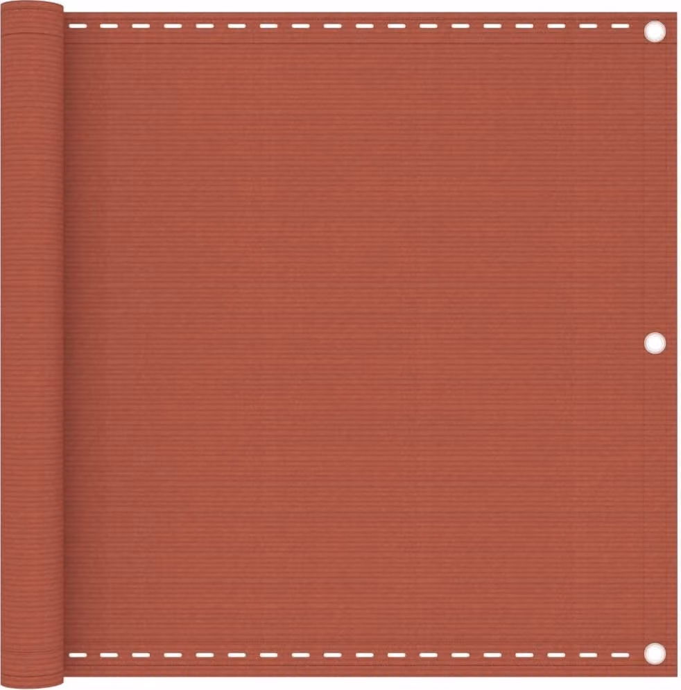 The Living Store Schermo privacy per balcone rosso terracotta 90x300 cm HDPE