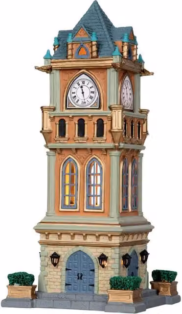 Torre dell'orologio comunale IPERBRIKO in ceramica multicolore L: 27,5 cm, P: 12,3 cm, H: 12,3 cm – 1