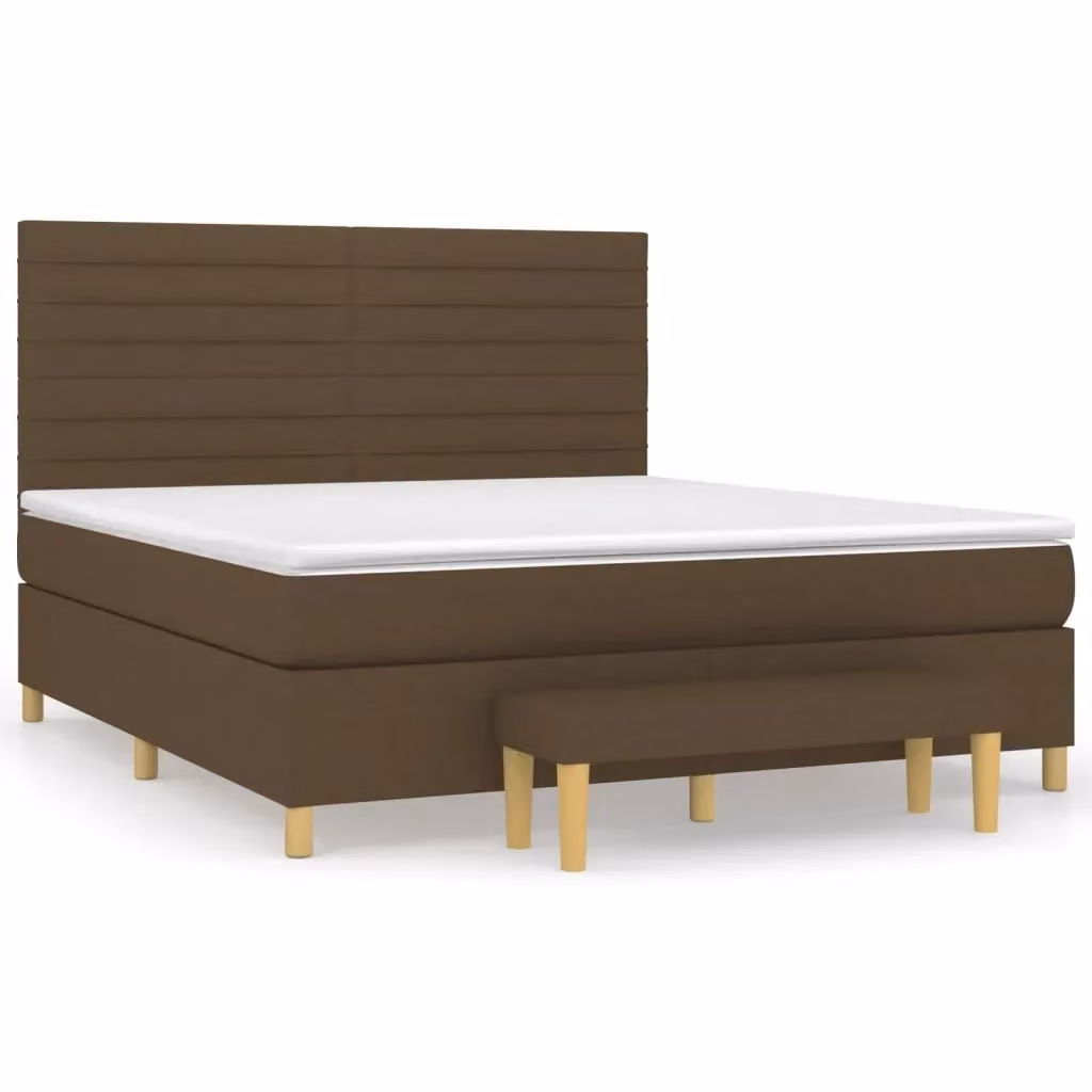 Letto Ibrido con Giroletto a Molle e Materasso vidaXL Marrone e Bianco L/P/H: 160 x 200 x 128 cm – 2