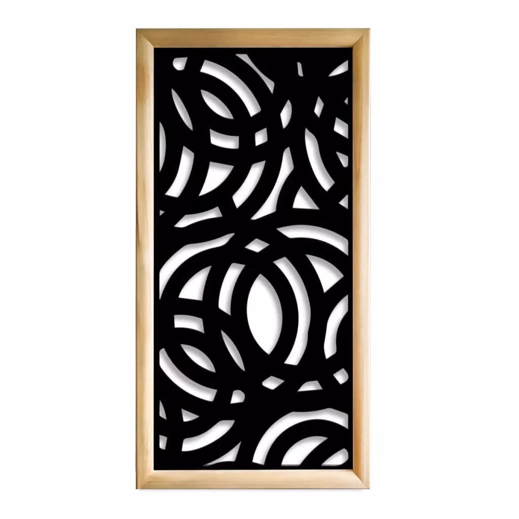 Cerchi Large Signorbit Moduli Decorativi in Legno e PVC, Colore: Nero, L 73 cm x H 148 cm – 2