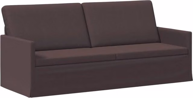 Divano a 3 posti moderno vidaXL in tessuto marrone con struttura in metallo L: 190 cm, P: 81 cm, H: 82 cm – 1