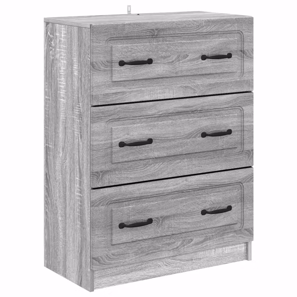 Mobile con Cassetti Moderno vidaXL in MDF Grigio L: 66 cm, P: 34,5 cm, H: 87 cm – 2