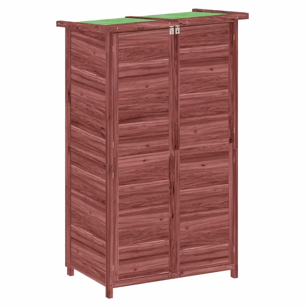 Rimessa da Giardino Moka Videx in Legno Massello di Pino Marrone L: 83 cm, P: 57 cm, H: 140 cm – 2