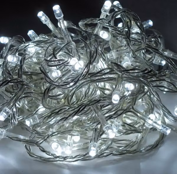 LEX Catena luminosa a LED 600, bianco freddo Cavo trasparente LK021I