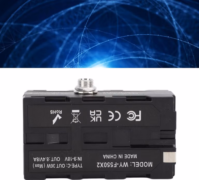 Batteria fittizia NP F970 F750 F570 F550 Accoppiatore DC adattatore di alimentazione continua con interfaccia per telecamera monitor DCRVX2100 Atomos V