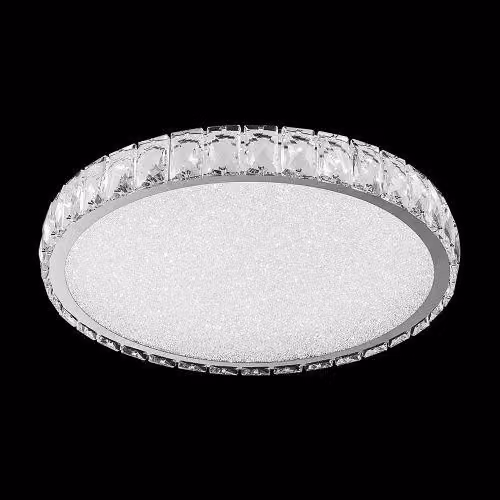 Plafoniera LED GIRO 40W 3000K Ø 80cm cromo con cristalli