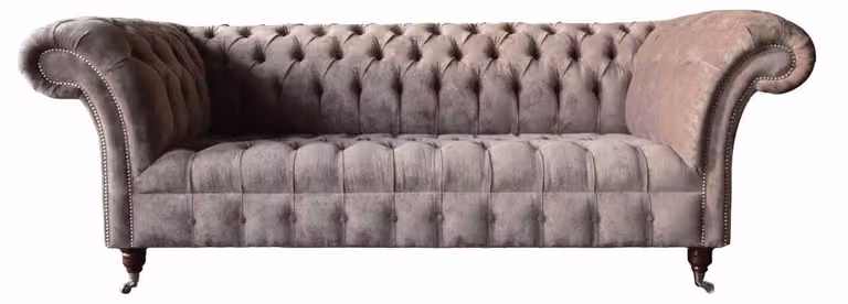 Chesterfield Sofa Couch Polster Design 3 Sitzer Sofas Dreisitzer Lila