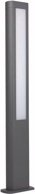 Paletto luce da esterno LED 8W grigio scuro con protezione IP54 per giardino e terrazzo, Altezza: 80 cm