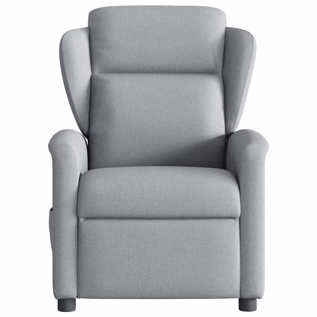 Poltrona Reclinabile Relax vidaXL in Tessuto Grigio con Braccioli e Regolazione Manuale – 2