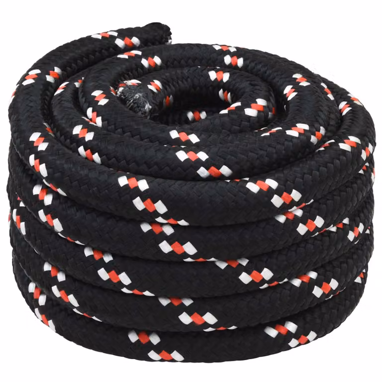 Corda multiuso vidaXL in plastica, Nero e Rosso, Diametro: 60 mm, Lunghezza: 10 m